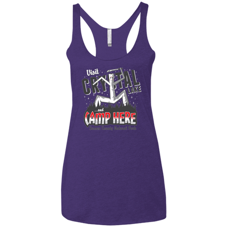 T-Shirts Purple / X-Small CAMP HERE Women's Triblend Racerback Tank