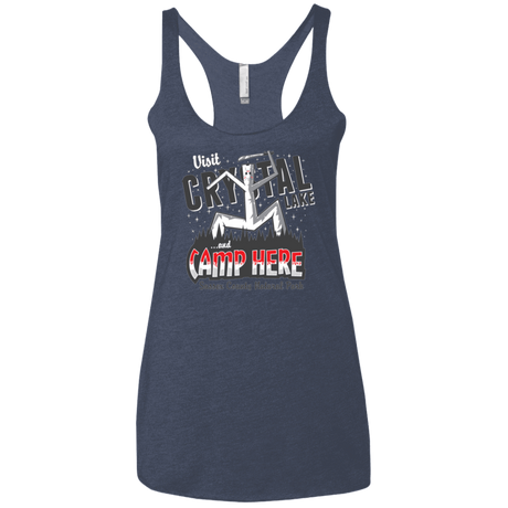 T-Shirts Vintage Navy / X-Small CAMP HERE Women's Triblend Racerback Tank