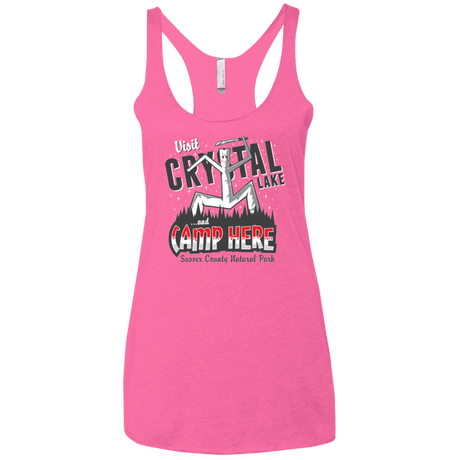 T-Shirts Vintage Pink / X-Small CAMP HERE Women's Triblend Racerback Tank