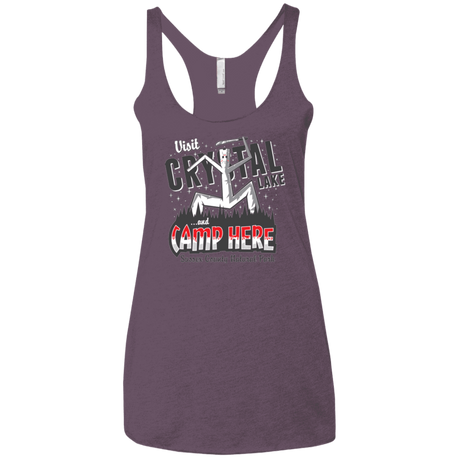T-Shirts Vintage Purple / X-Small CAMP HERE Women's Triblend Racerback Tank