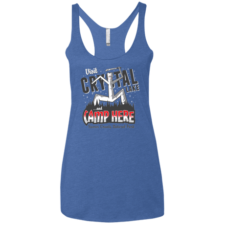 T-Shirts Vintage Royal / X-Small CAMP HERE Women's Triblend Racerback Tank