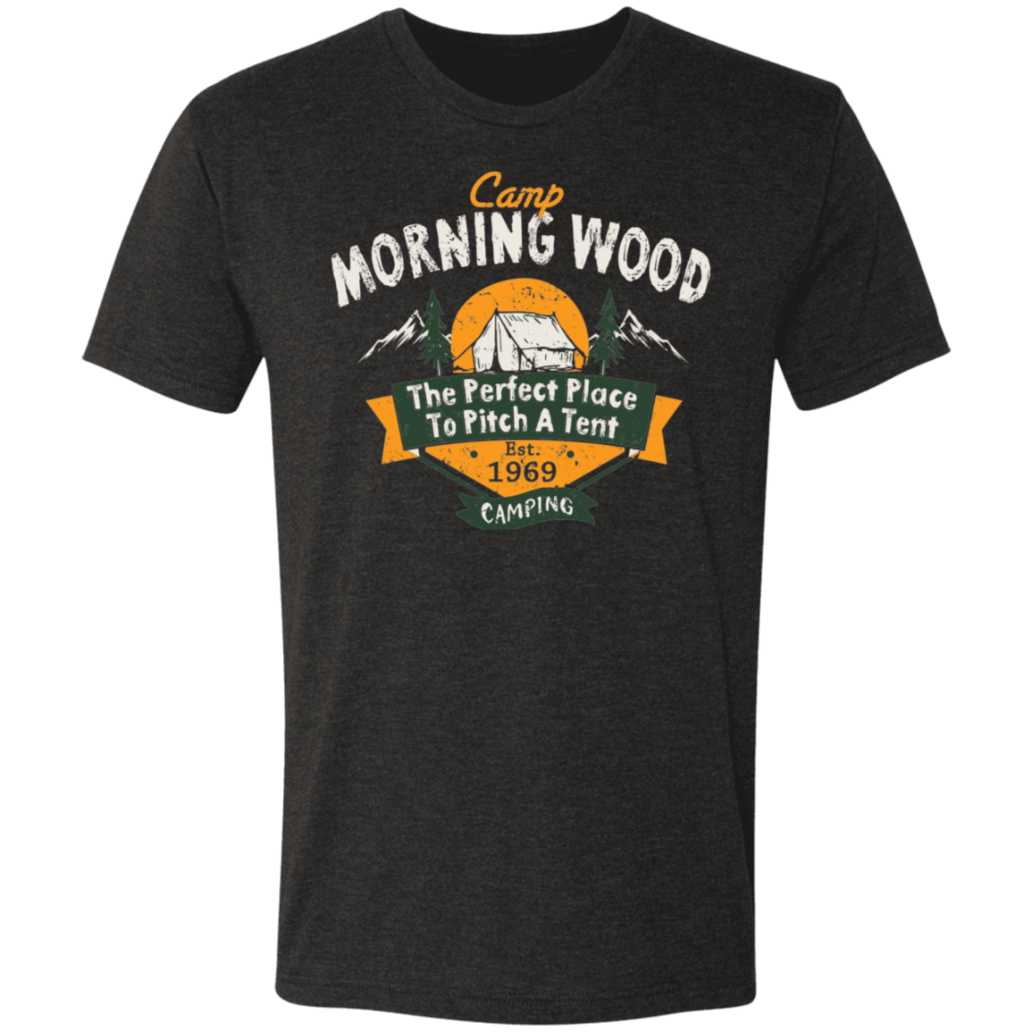 T-Shirts Vintage Black / S Camp Morning Wood Camping Men's Triblend T-Shirt