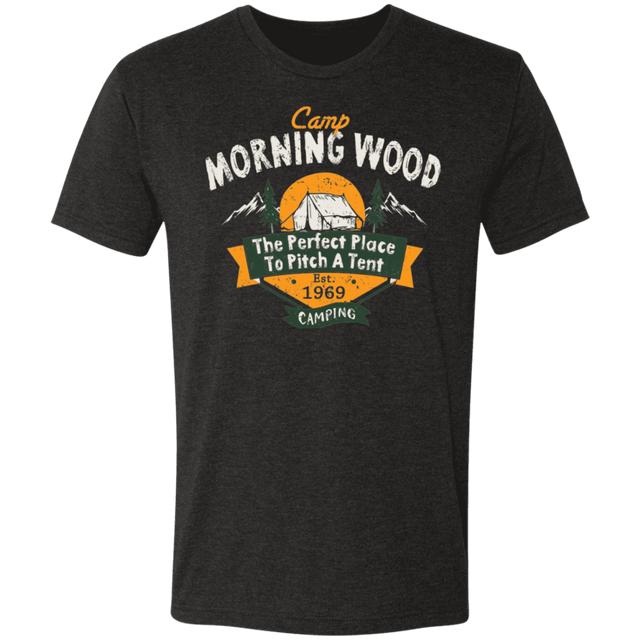 T-Shirts Vintage Black / S Camp Morning Wood Camping Men's Triblend T-Shirt