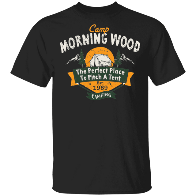 T-Shirts Black / S Camp Morning Wood Camping T-Shirt