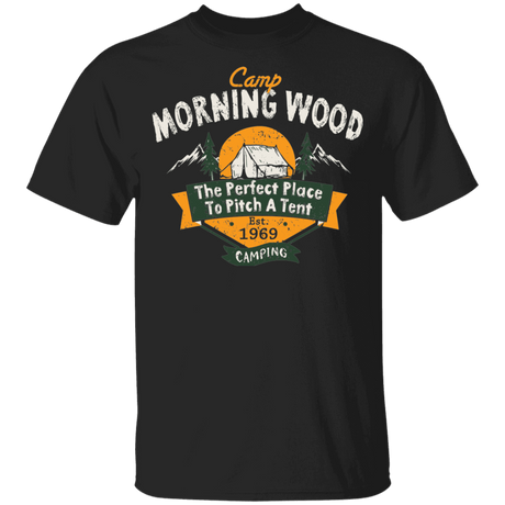 T-Shirts Black / YXS Camp Morning Wood Camping Youth T-Shirt