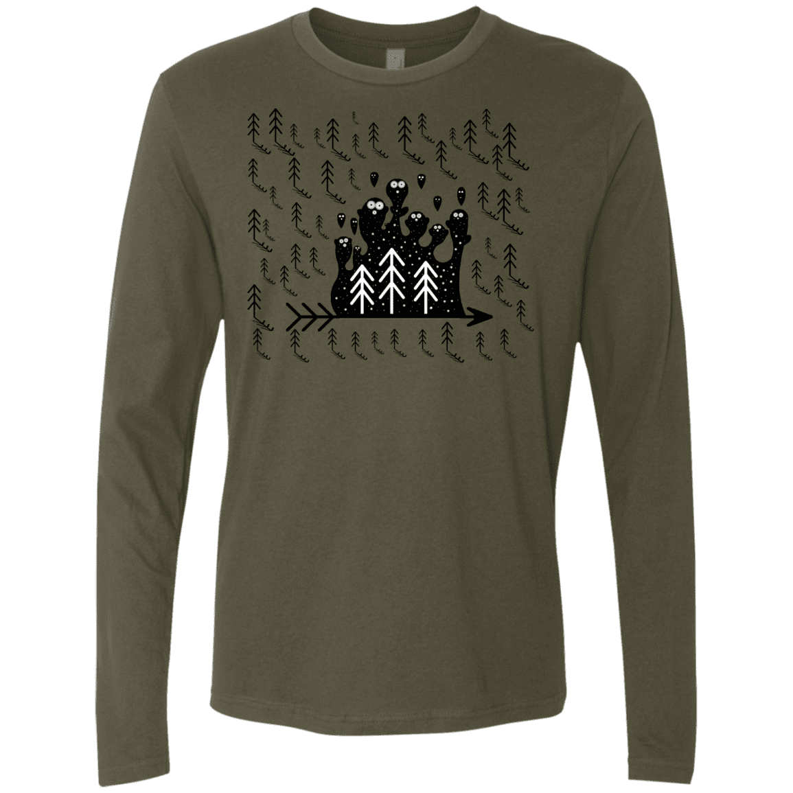 T-Shirts Military Green / S Campfire Stories Men's Premium Long Sleeve