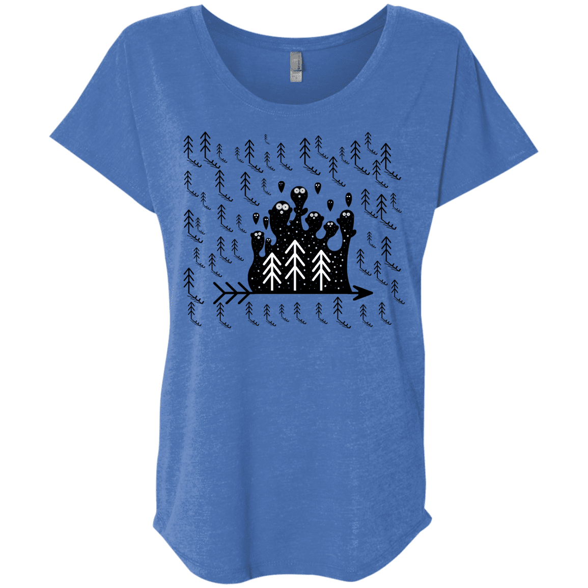 T-Shirts Vintage Royal / X-Small Campfire Stories Triblend Dolman Sleeve