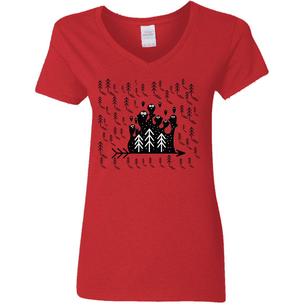 T-Shirts Red / S Campfire Stories Women's V-Neck T-Shirt