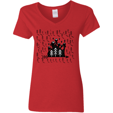 T-Shirts Red / S Campfire Stories Women's V-Neck T-Shirt