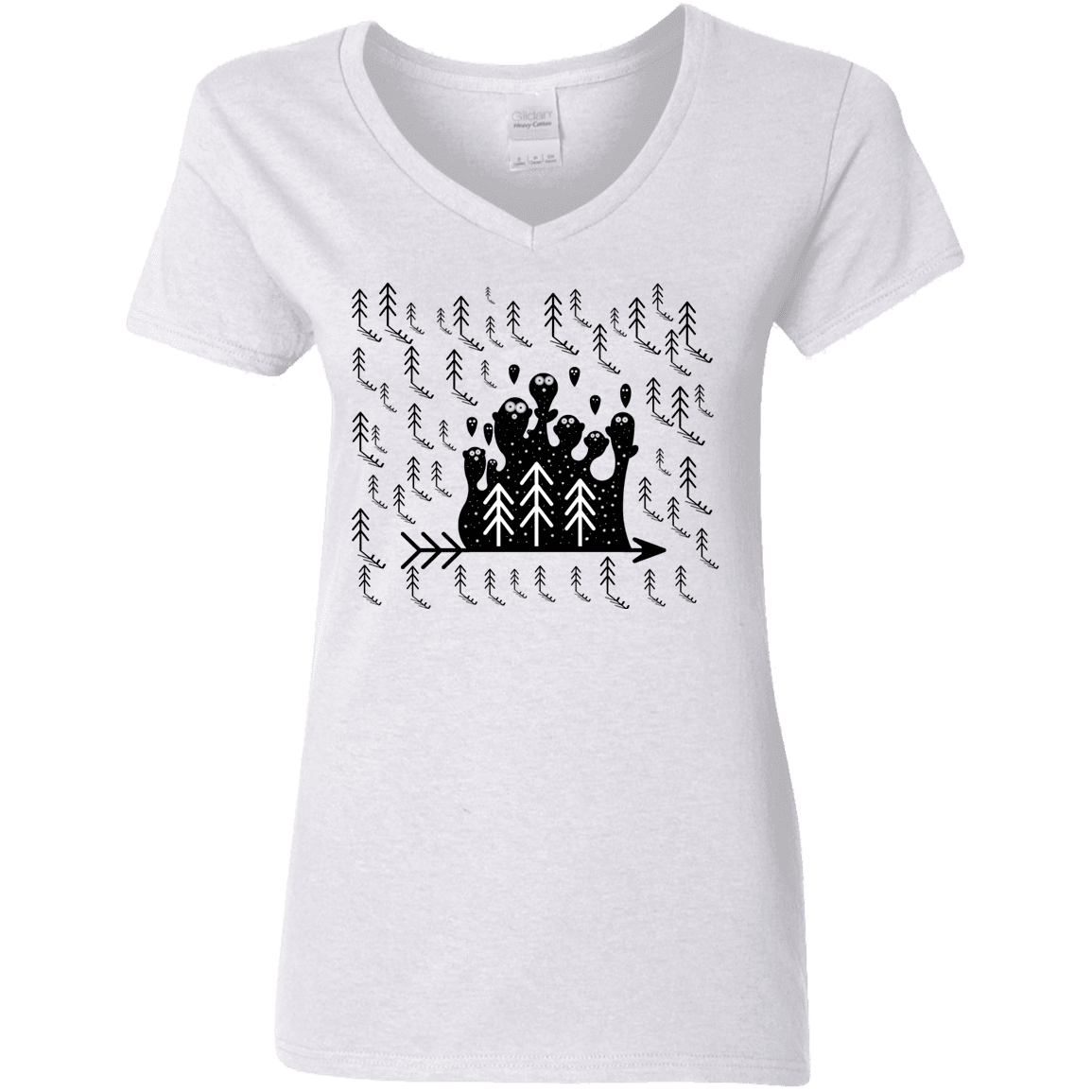 T-Shirts White / S Campfire Stories Women's V-Neck T-Shirt