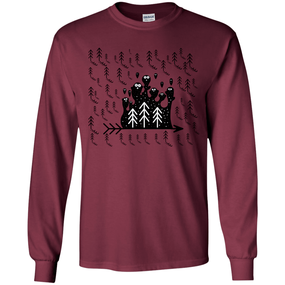 T-Shirts Maroon / YS Campfire Stories Youth Long Sleeve T-Shirt