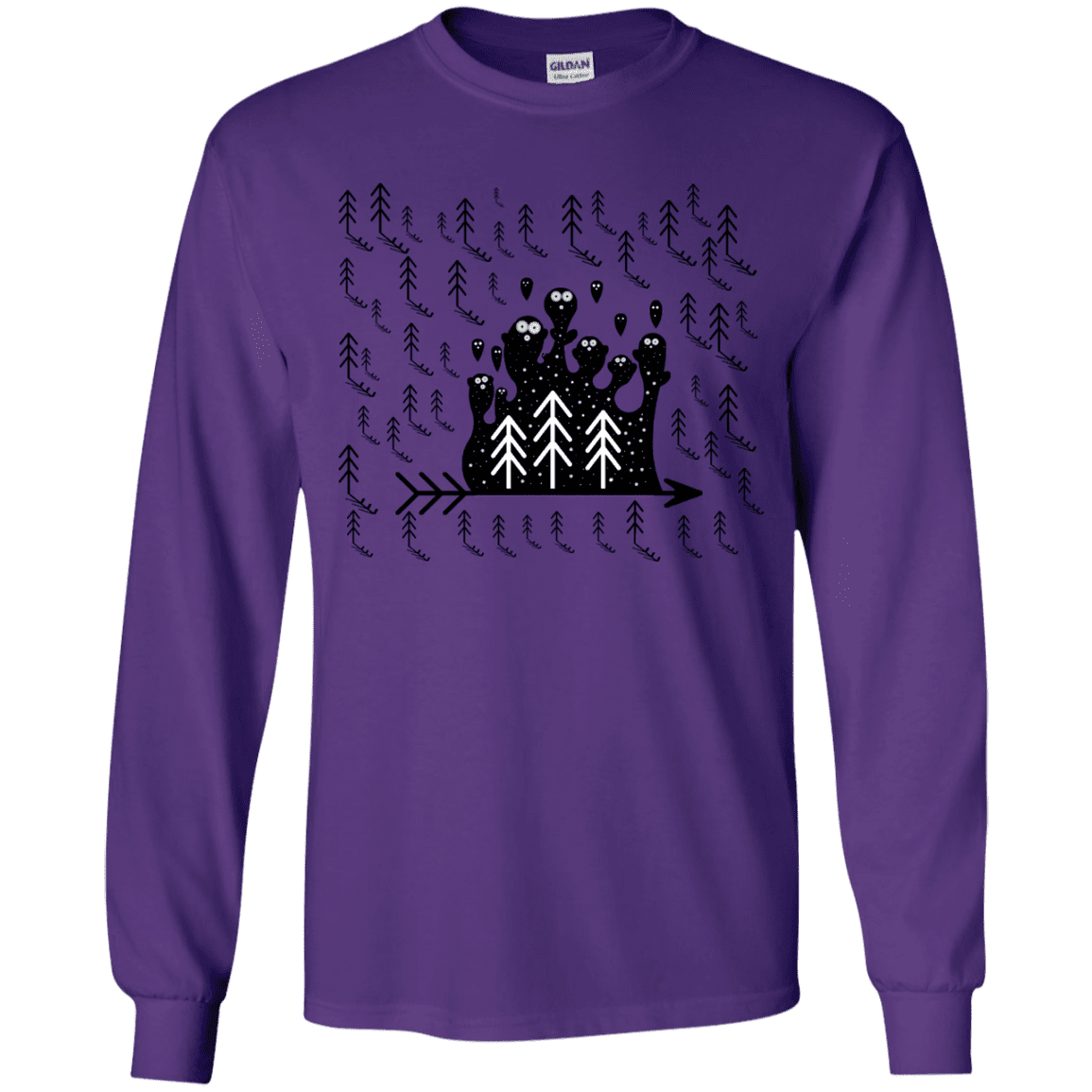 T-Shirts Purple / YS Campfire Stories Youth Long Sleeve T-Shirt