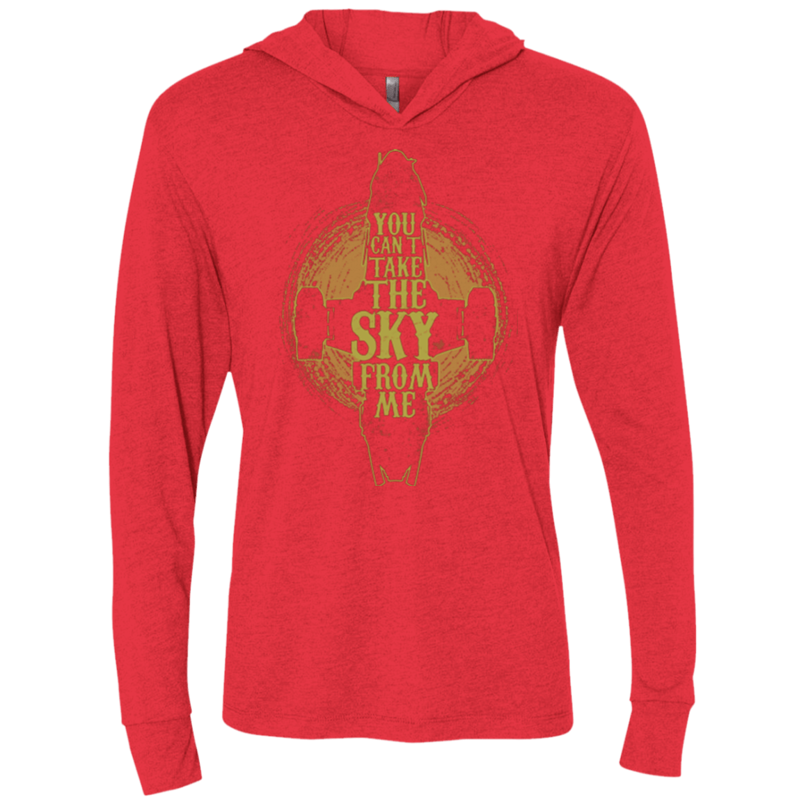 T-Shirts Vintage Red / X-Small Can't take the sky Triblend Long Sleeve Hoodie Tee