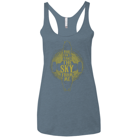 T-Shirts Indigo / X-Small Can't take the sky Women's Triblend Racerback Tank