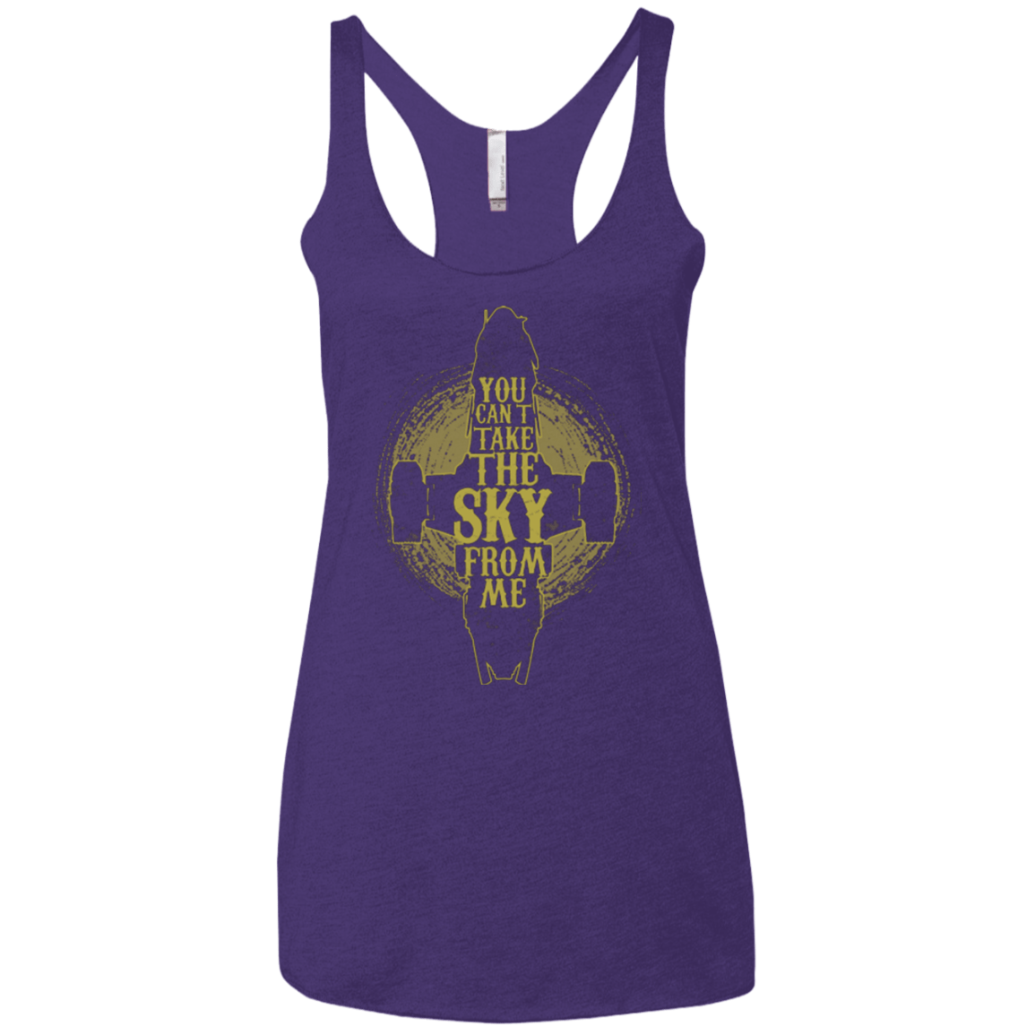T-Shirts Purple / X-Small Can't take the sky Women's Triblend Racerback Tank