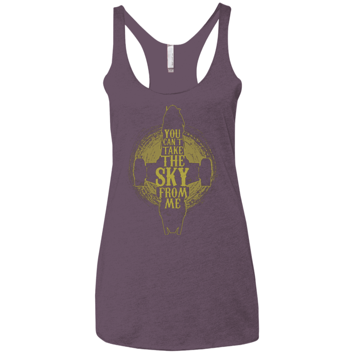 T-Shirts Vintage Purple / X-Small Can't take the sky Women's Triblend Racerback Tank