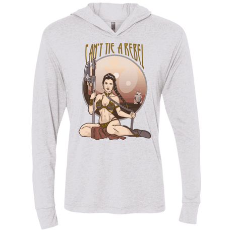 T-Shirts Heather White / X-Small Can't Tie a Rebel Triblend Long Sleeve Hoodie Tee