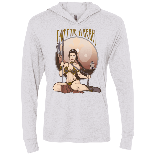 T-Shirts Heather White / X-Small Can't Tie a Rebel Triblend Long Sleeve Hoodie Tee