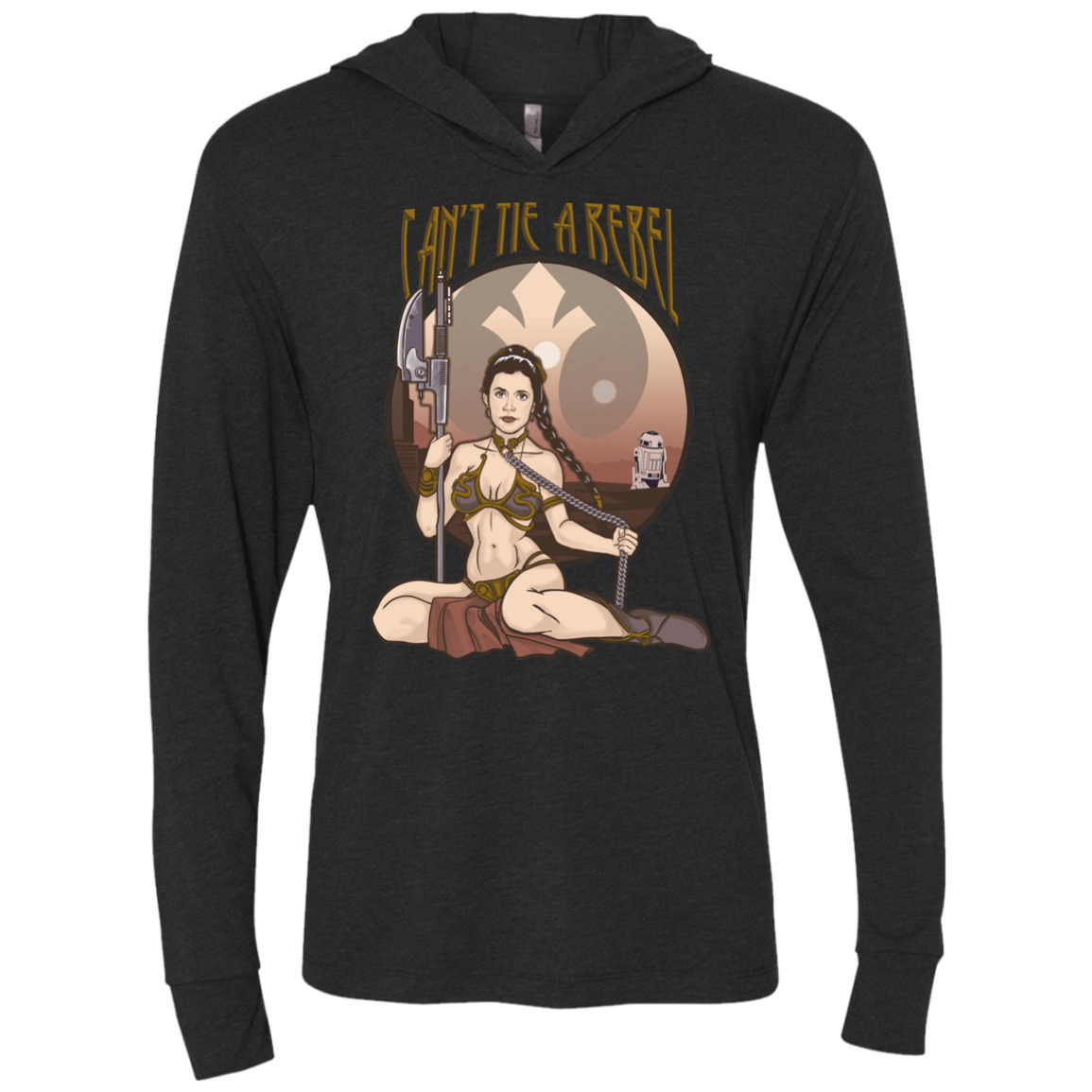 T-Shirts Vintage Black / X-Small Can't Tie a Rebel Triblend Long Sleeve Hoodie Tee