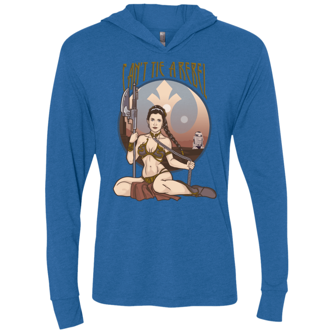 T-Shirts Vintage Royal / X-Small Can't Tie a Rebel Triblend Long Sleeve Hoodie Tee