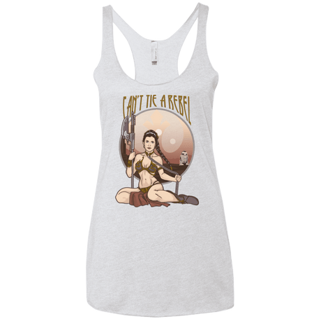 T-Shirts Heather White / X-Small Can't Tie a Rebel Women's Triblend Racerback Tank