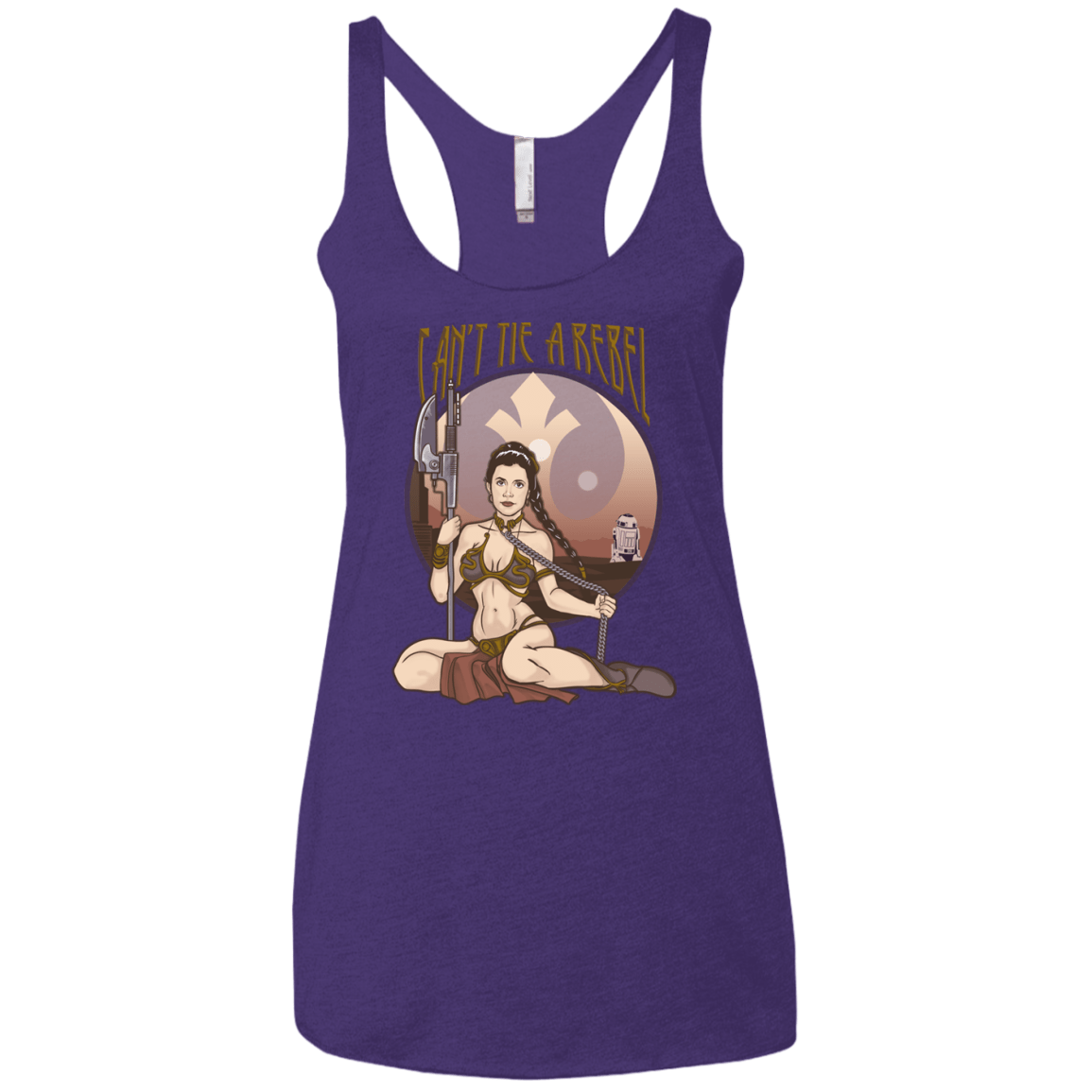 T-Shirts Purple / X-Small Can't Tie a Rebel Women's Triblend Racerback Tank