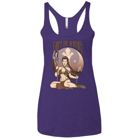 T-Shirts Purple / X-Small Can't Tie a Rebel Women's Triblend Racerback Tank