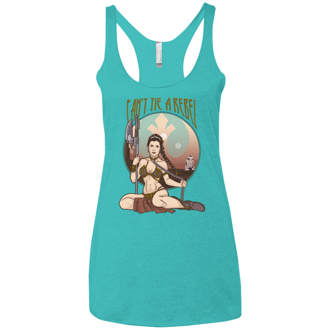 T-Shirts Tahiti Blue / X-Small Can't Tie a Rebel Women's Triblend Racerback Tank