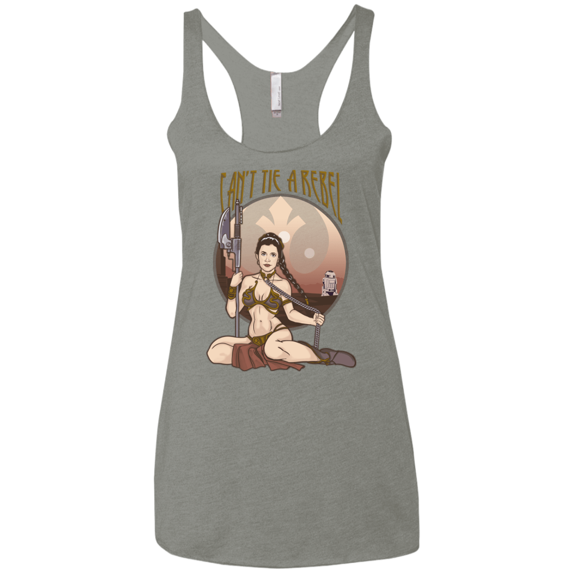 T-Shirts Venetian Grey / X-Small Can't Tie a Rebel Women's Triblend Racerback Tank