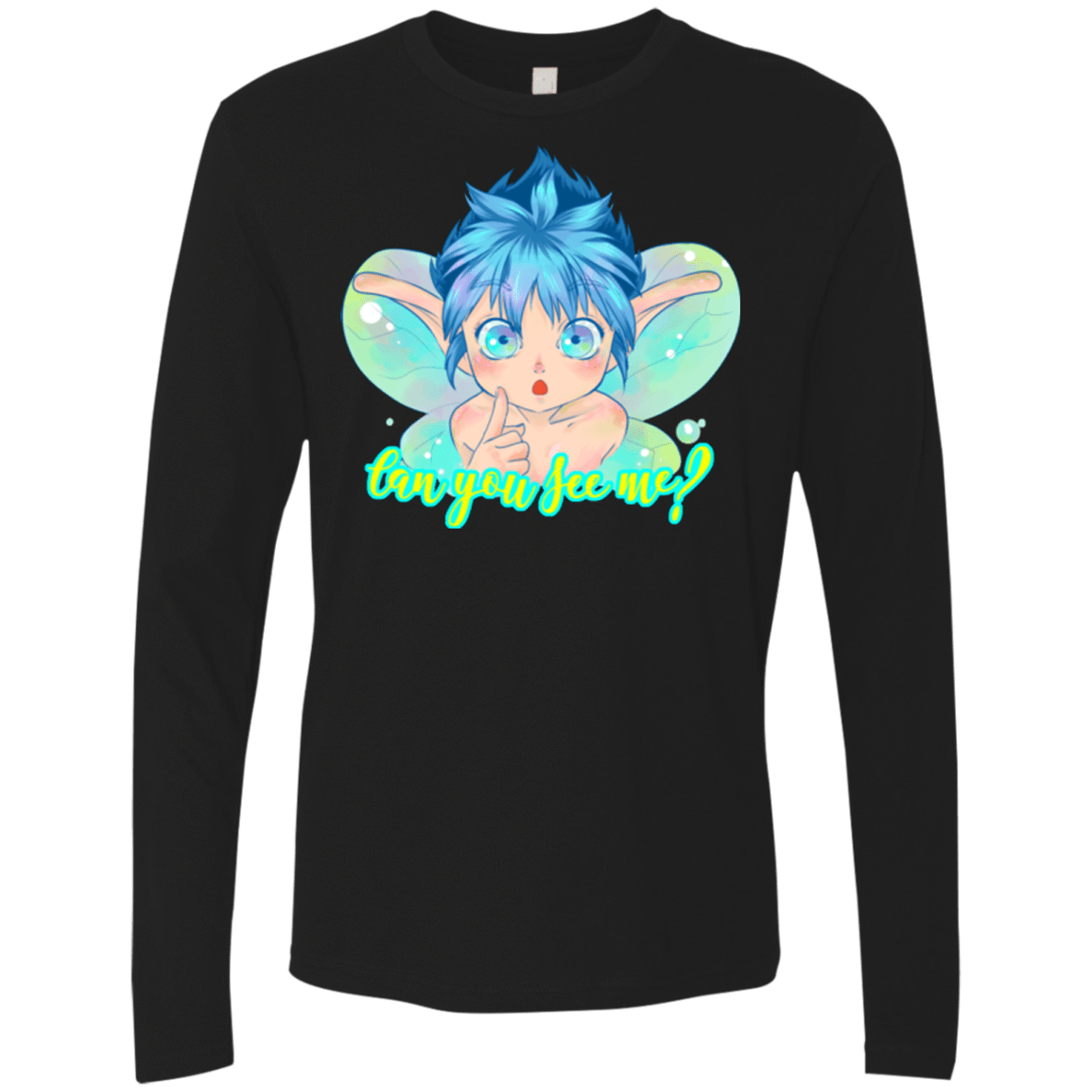 T-Shirts Black / Small Can you see me Men's Premium Long Sleeve