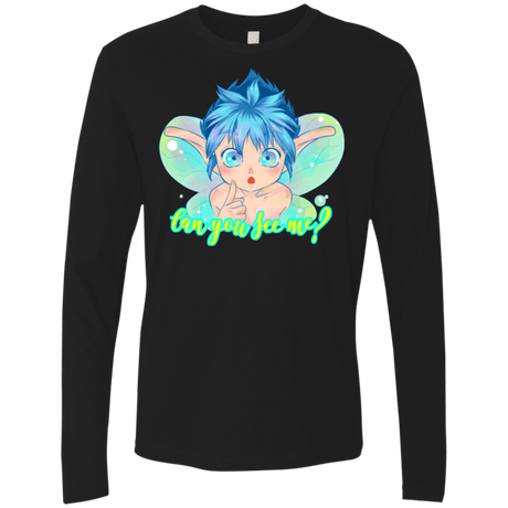T-Shirts Black / Small Can you see me Men's Premium Long Sleeve