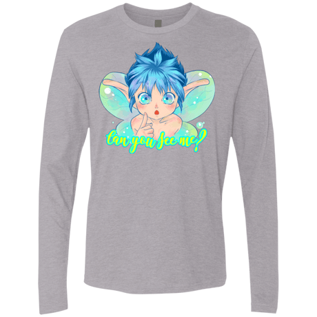 T-Shirts Heather Grey / Small Can you see me Men's Premium Long Sleeve