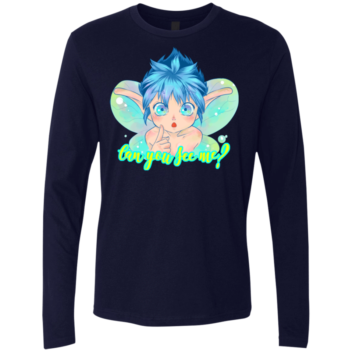 T-Shirts Midnight Navy / Small Can you see me Men's Premium Long Sleeve