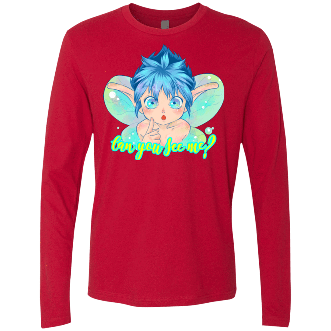 T-Shirts Red / Small Can you see me Men's Premium Long Sleeve