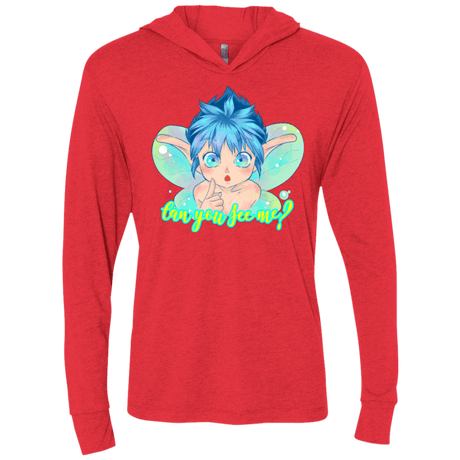 T-Shirts Vintage Red / X-Small Can you see me Triblend Long Sleeve Hoodie Tee