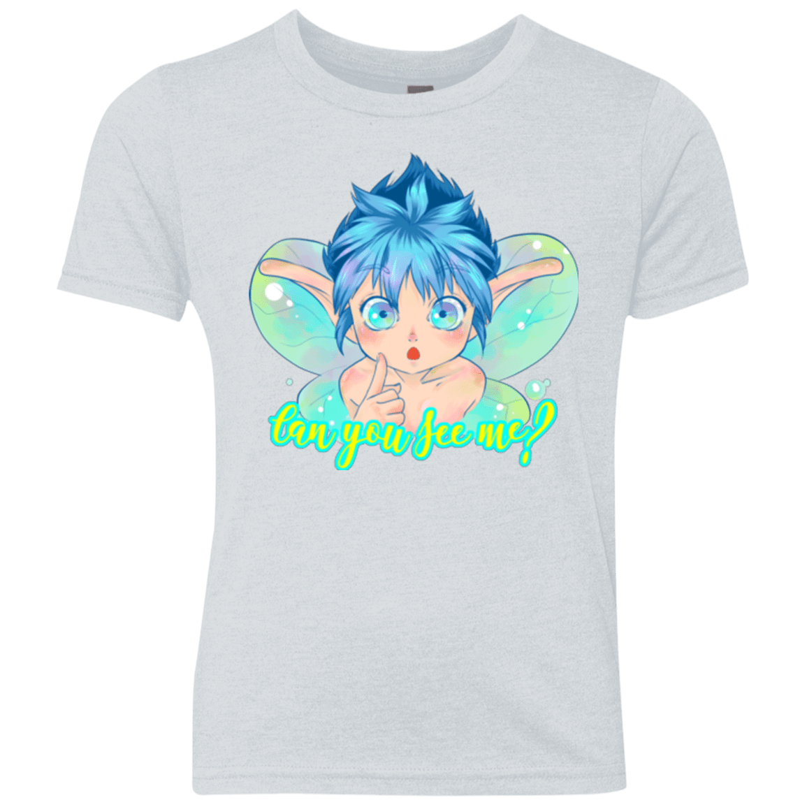 T-Shirts Heather White / YXS Can you see me Youth Triblend T-Shirt