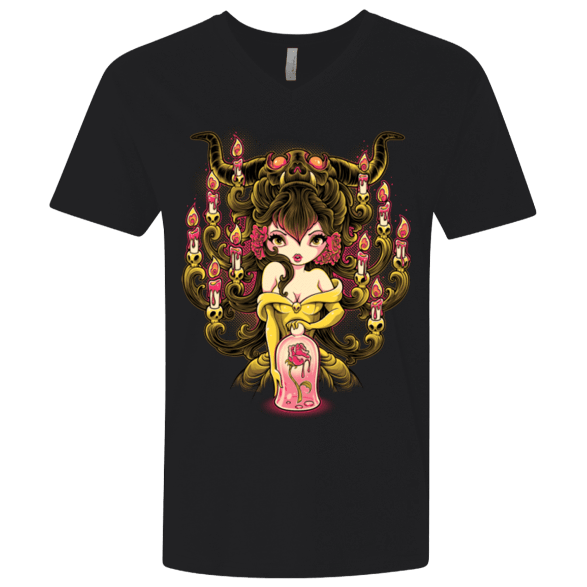 T-Shirts Black / X-Small Candelabra Men's Premium V-Neck