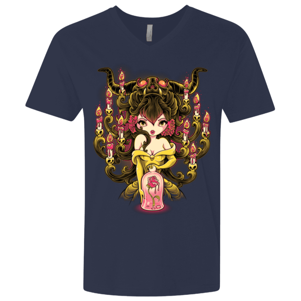 T-Shirts Midnight Navy / X-Small Candelabra Men's Premium V-Neck