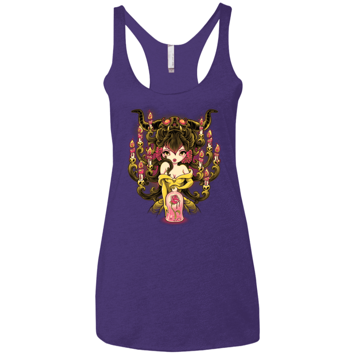 T-Shirts Purple / X-Small Candelabra Women's Triblend Racerback Tank