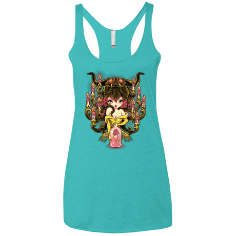 T-Shirts Tahiti Blue / X-Small Candelabra Women's Triblend Racerback Tank