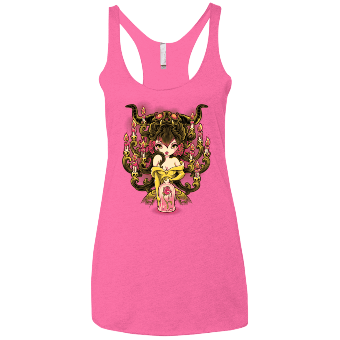 T-Shirts Vintage Pink / X-Small Candelabra Women's Triblend Racerback Tank