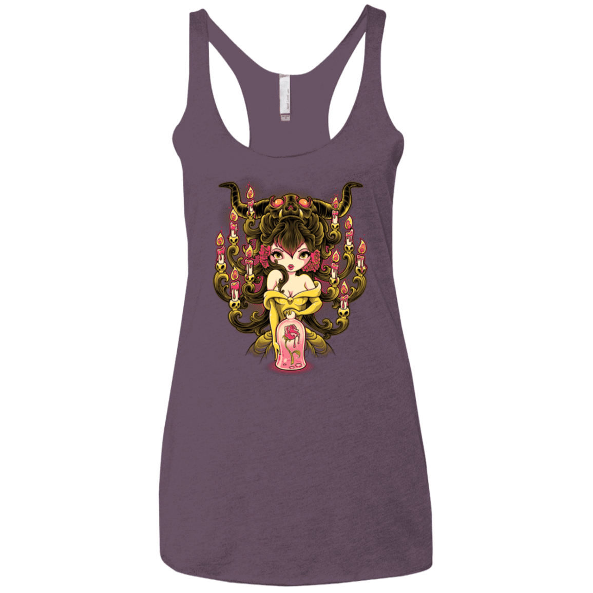 T-Shirts Vintage Purple / X-Small Candelabra Women's Triblend Racerback Tank