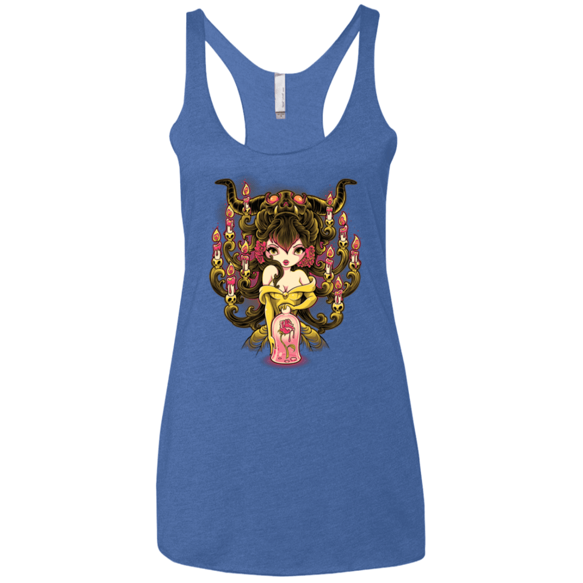 T-Shirts Vintage Royal / X-Small Candelabra Women's Triblend Racerback Tank