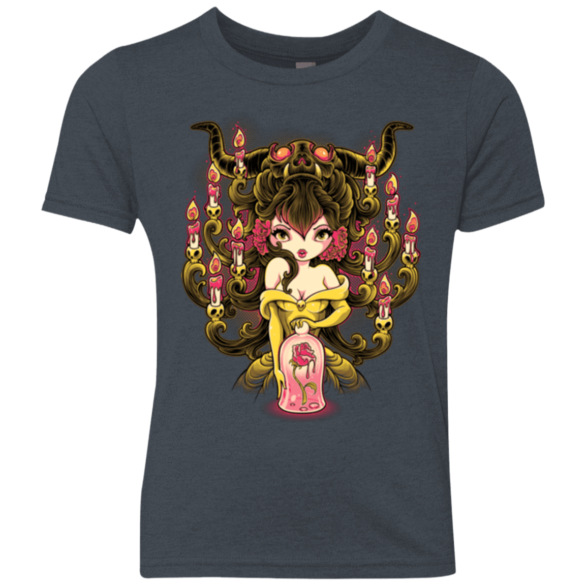 T-Shirts Vintage Navy / YXS Candelabra Youth Triblend T-Shirt