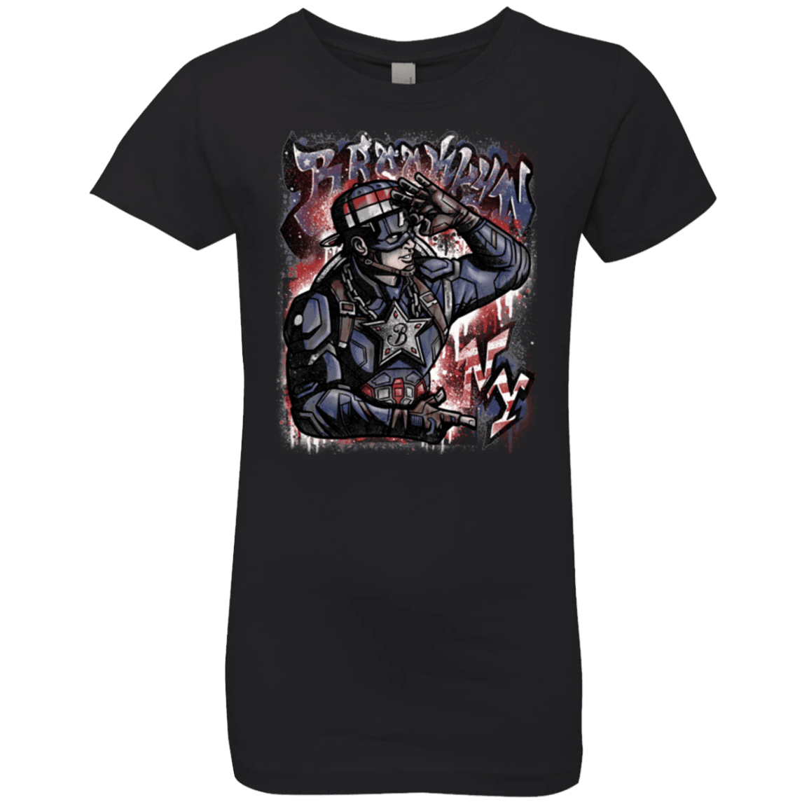 T-Shirts Black / YXS Cap Brooklyn Girls Premium T-Shirt