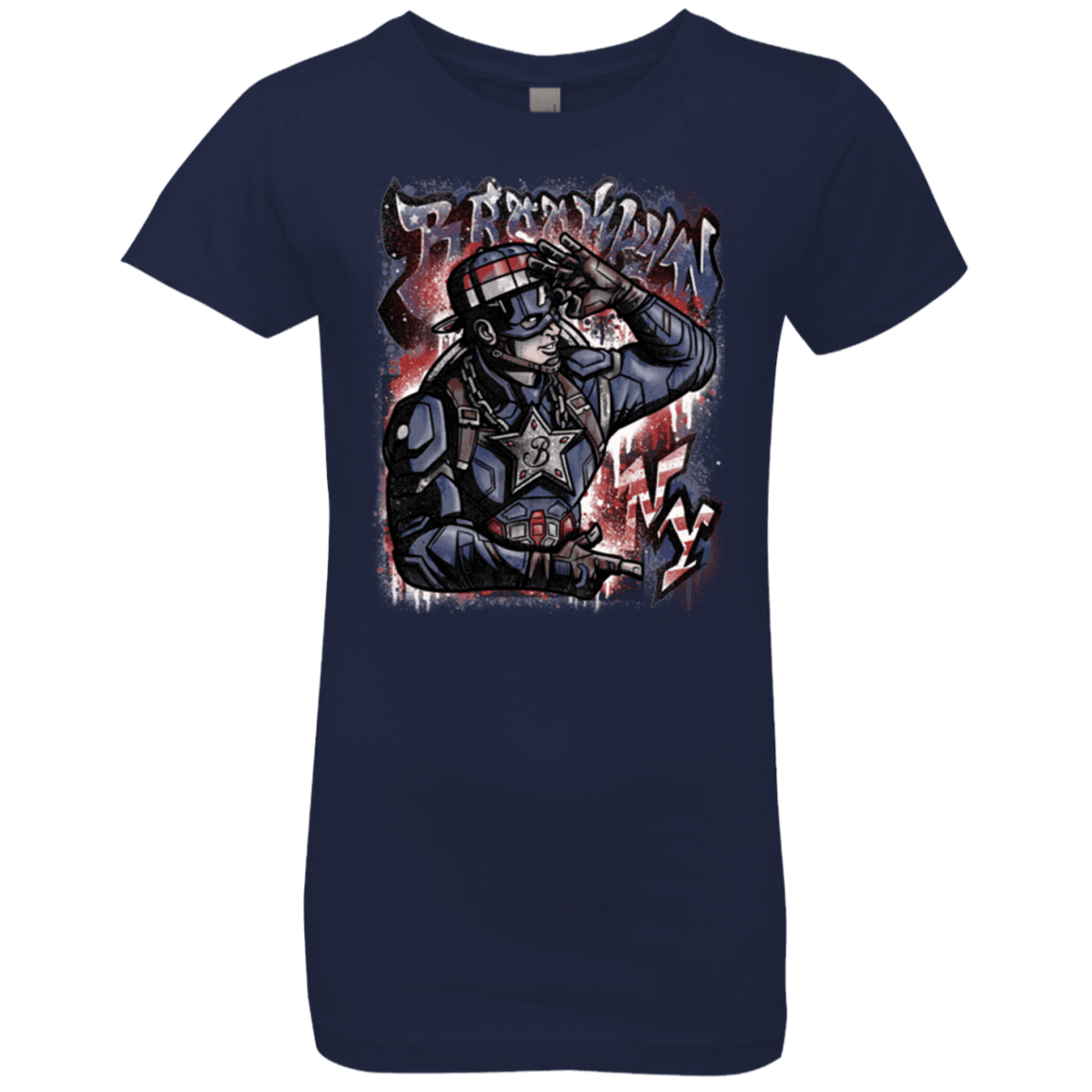T-Shirts Midnight Navy / YXS Cap Brooklyn Girls Premium T-Shirt