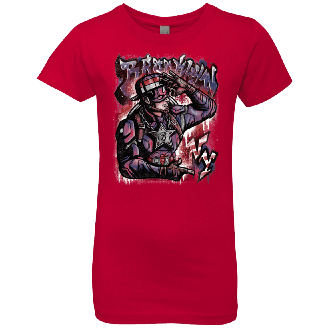 T-Shirts Red / YXS Cap Brooklyn Girls Premium T-Shirt