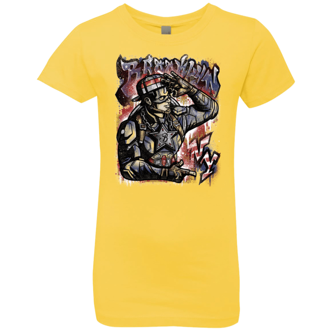 T-Shirts Vibrant Yellow / YXS Cap Brooklyn Girls Premium T-Shirt