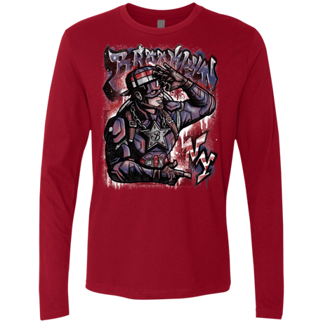 T-Shirts Cardinal / Small Cap Brooklyn Men's Premium Long Sleeve