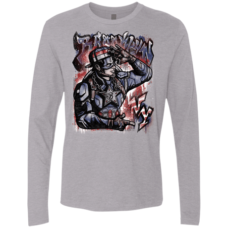 T-Shirts Heather Grey / Small Cap Brooklyn Men's Premium Long Sleeve